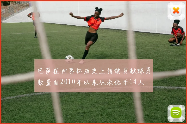 巴萨在世界杯历史上持续贡献球员数量自2010年以来从未低于14人